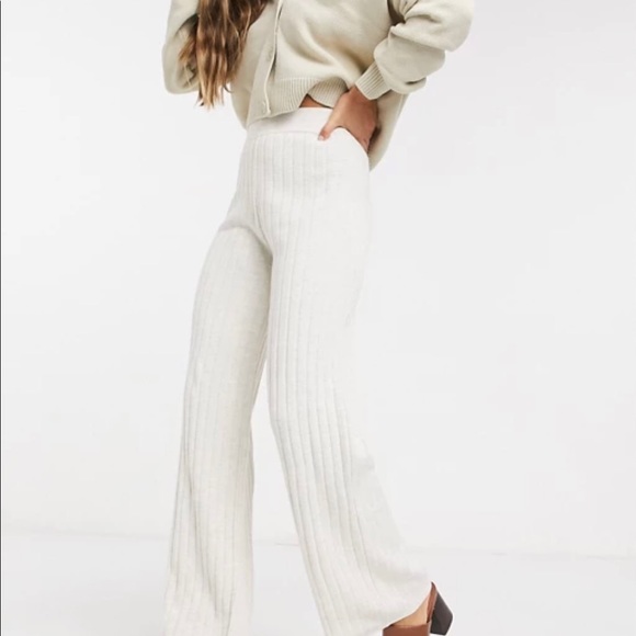 ASOS Pants - Cream Flare Pants